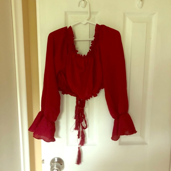 🚫SOLD 🚫Red Crop Top - Picture 1 of 2